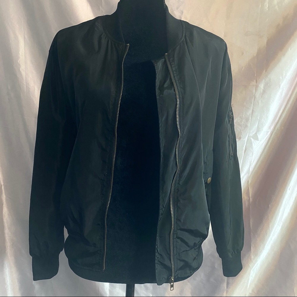 Black bomber jacket